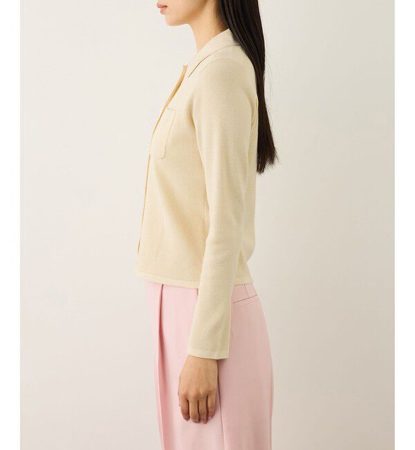 ROPE「ポロニットカーディガン/イージーケア」|カーディガン|