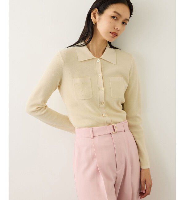 ROPE「ポロニットカーディガン/イージーケア」|カーディガン|ベージュ(27)