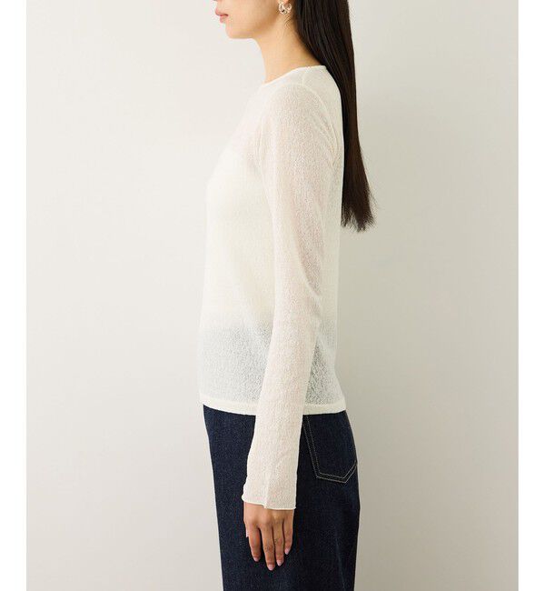 ROPE「コットンシアーロングスリーブカットソー/イージーケア」|Tシャツ・カットソー|