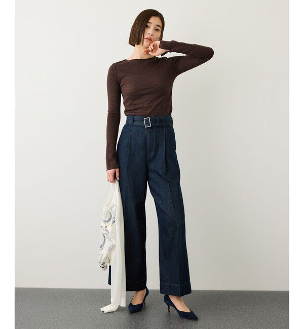 ROPE「コットンシアーロングスリーブカットソー/イージーケア」|Tシャツ・カットソー|