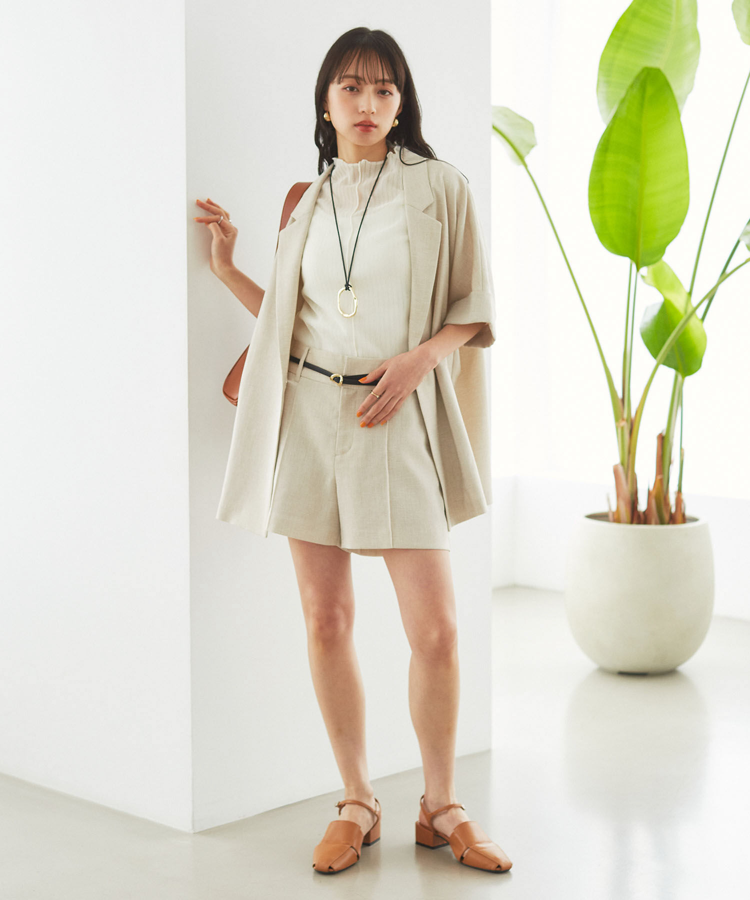 VIS「【洗える】シアーラッセルカットソー」|Tシャツ・カットソー|