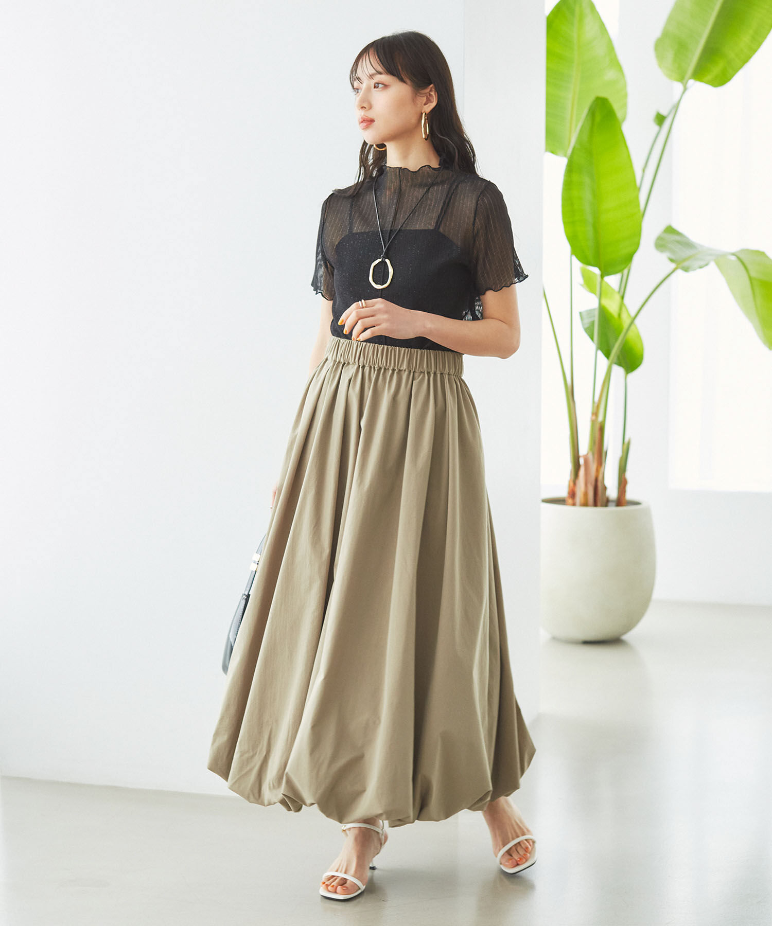 VIS「【洗える】シアーラッセルカットソー」|Tシャツ・カットソー|