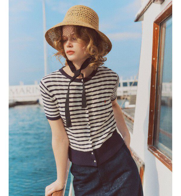 VIS「【POLO BCS】VIS別注ハーフスリーブミニケーブルカーディガン」|カーディガン|