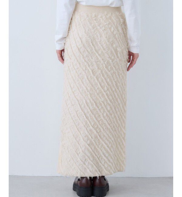VIS「フリンジニットナロースカート」|スカート|