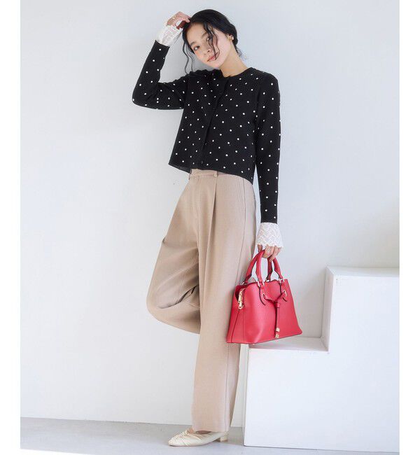 VIS「ドットジャガードカーディガン」|カーディガン|