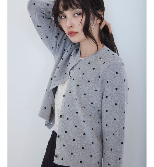 VIS「ドットジャガードカーディガン」|カーディガン|