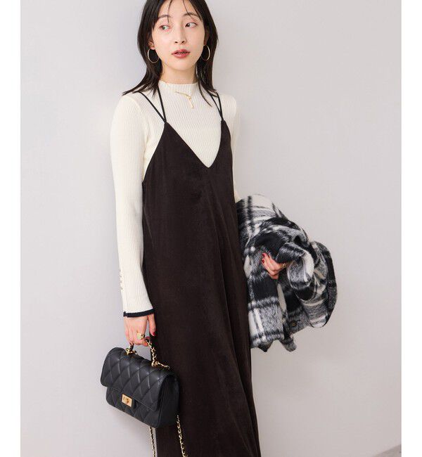 VIS「スリーブ釦アクセントリブニット/静電気防止」|ニット・セーター|