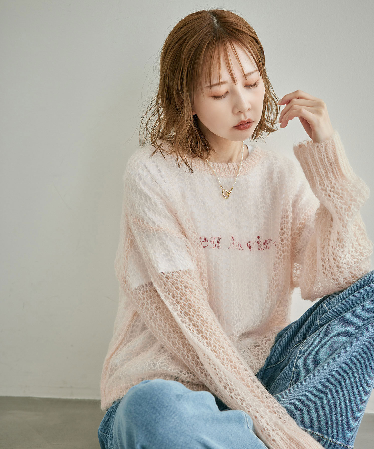 Rope&rsquo;Picnic「シアーモヘア混ニットプルオーバー」|ニット・セーター|