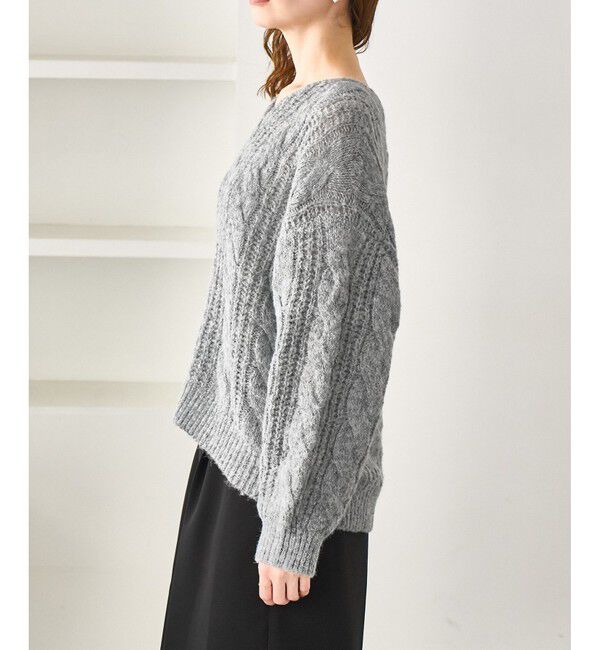 Rope&rsquo;Picnic「ゆるケーブル編みVネックニット」|ニット・セーター|