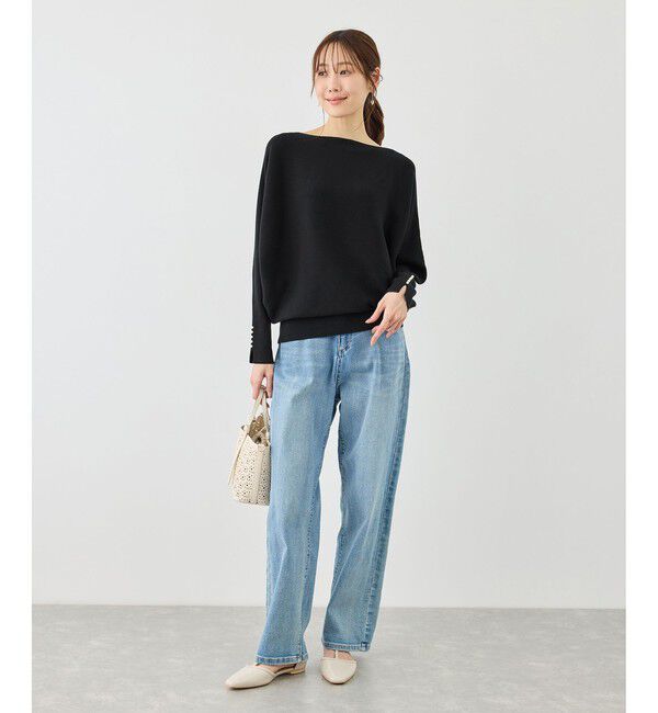 Rope&rsquo;Picnic「マシュマロ袖パールドルマンニット/イージーケア・リンクコーデ」|ニット・セーター|