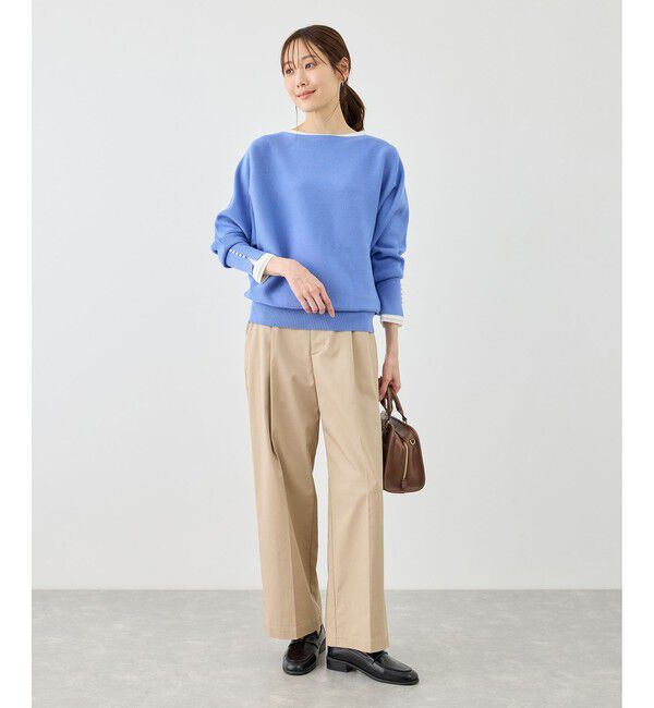 Rope&rsquo;Picnic「マシュマロ袖パールドルマンニット/イージーケア・リンクコーデ」|ニット・セーター|