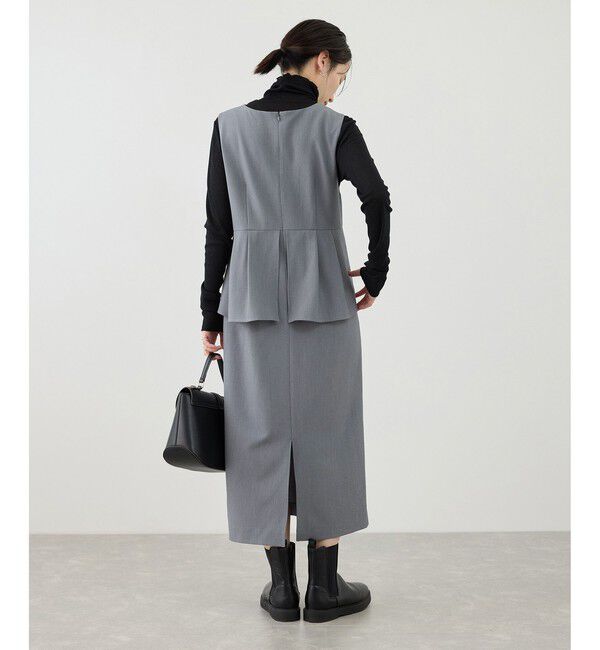 Rope&rsquo;Picnic「レイヤード風ペプラムジャンパースカート」|ワンピース|