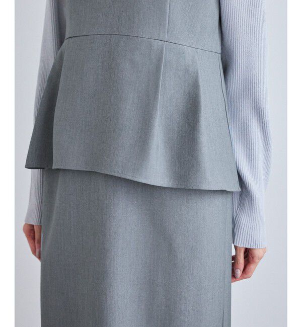 Rope&rsquo;Picnic「レイヤード風ペプラムジャンパースカート」|ワンピース|