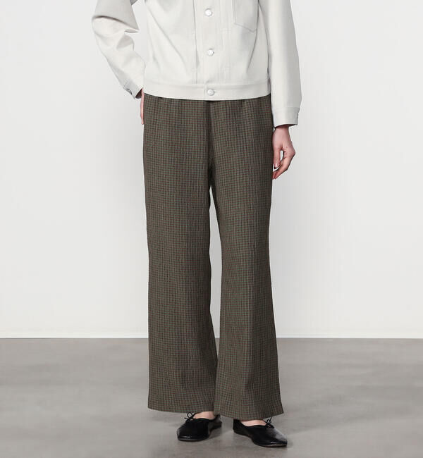  「BRACCAE | シャーリング イージーパンツ WOMEN」|チノ|BROWN系1