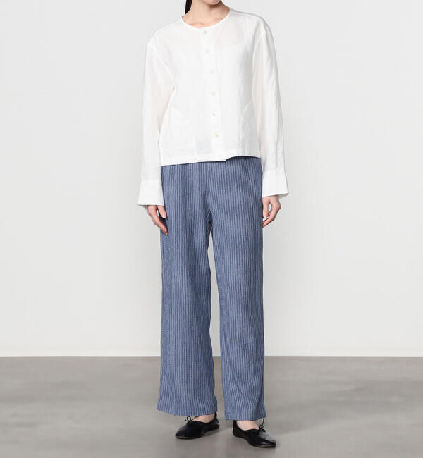  「BRACCAE | シャーリング イージーパンツ WOMEN」|チノ|