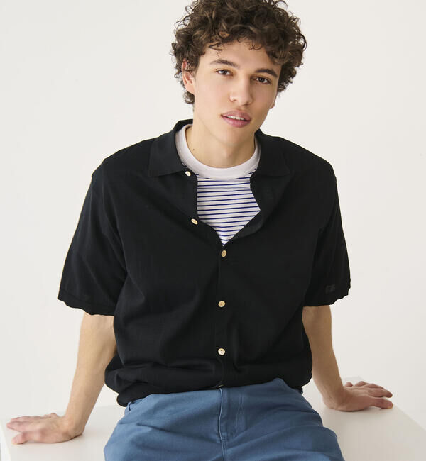  「RYE TENDER | 半袖 ニットシャツ MEN」|ポロシャツ|