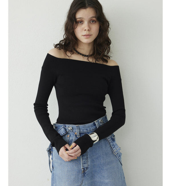 THE PAUSE「【THE PAUSE】オフショルニットプルオーバー」|ニット・セーター|