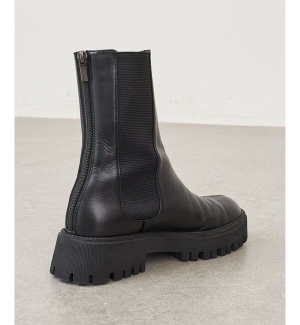 THE PAUSE「【THE PAUSE】レザーサイドゴアブーツ」|ショートブーツ|