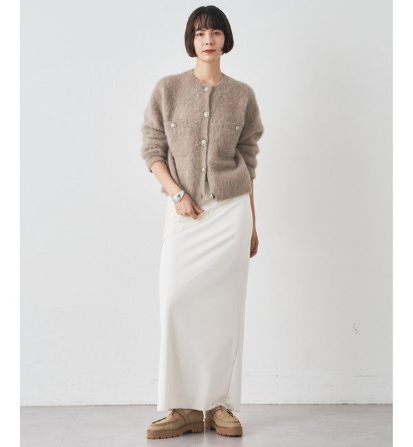  「ファーボタンジャケット」|ニット・セーター|