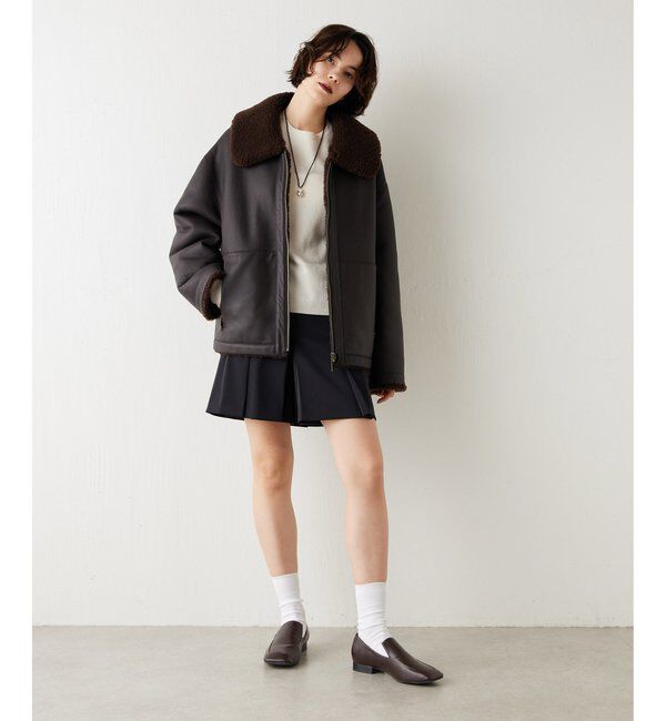 GEMINI「【GEMINI】ムートンブルゾンコート」|ブルゾン・スタジャン|
