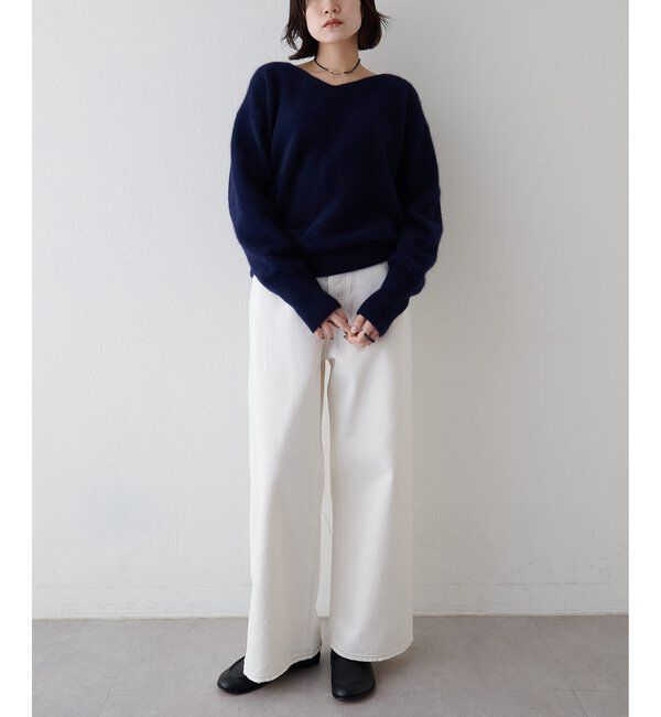  「フォックスウール Vネックプルオーバー」|ニット・セーター|