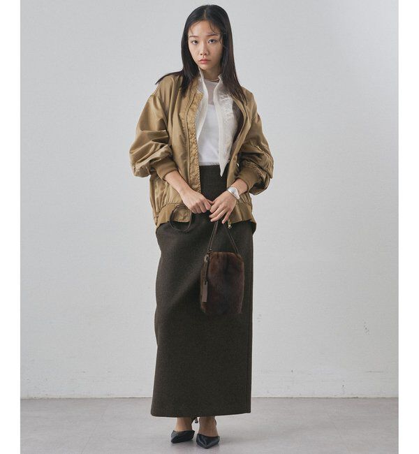  「メルトンスリットスカート」|スカート|