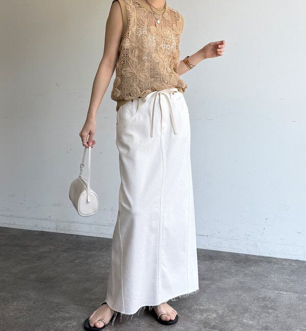  「【WEB限定】かぎ編み風レースベスト」|シャツ・ブラウス|