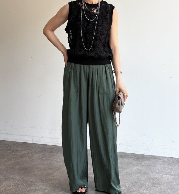  「【WEB限定】かぎ編み風レースベスト」|シャツ・ブラウス|