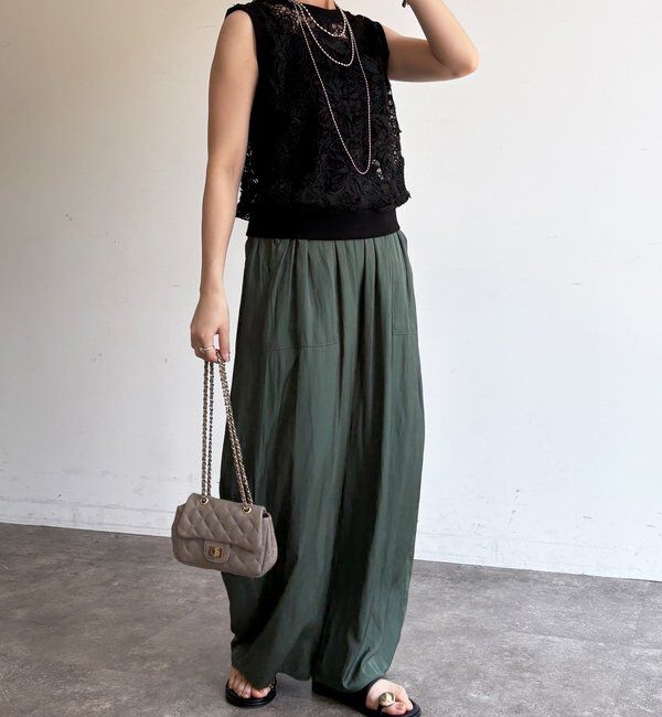  「【WEB限定】かぎ編み風レースベスト」|シャツ・ブラウス|