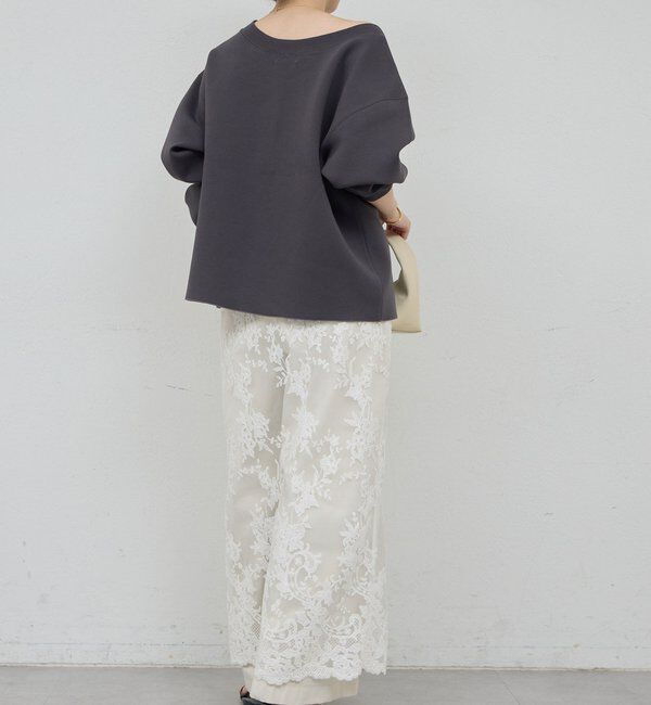  「【新色BR登場！】【大人のスウェット】ボートネックスウェット」|Tシャツ・カットソー|