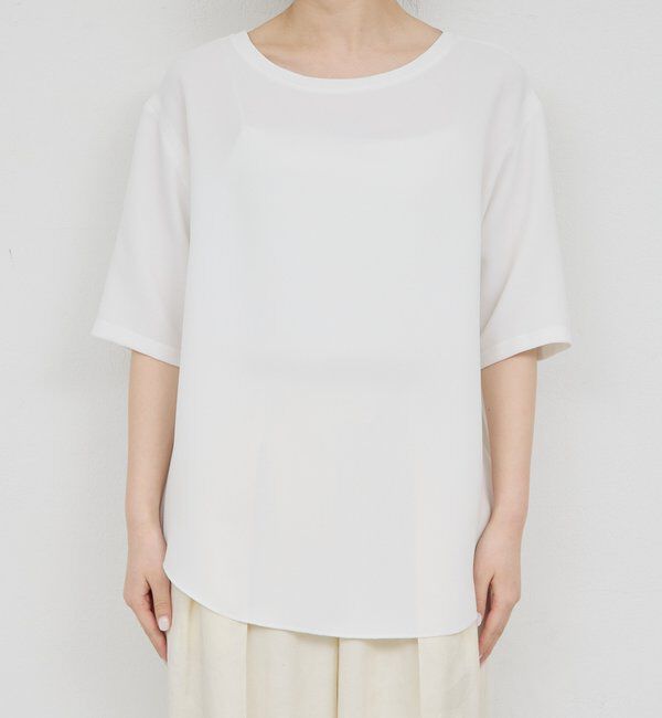  「バックスリットハーフスリーブブラウス」|シャツ・ブラウス|