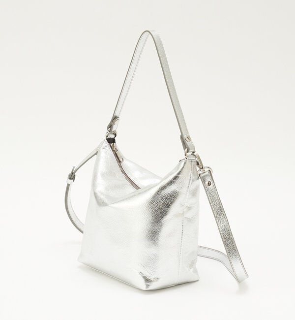  「ソフトレザーシンプルショルダーバッグ［silver］」|ショルダー・メッセンジャー|