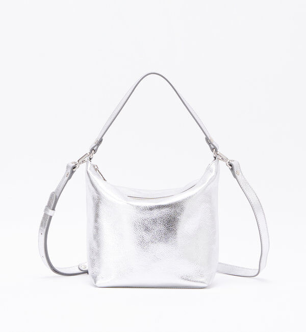 「ソフトレザーシンプルショルダーバッグ［silver］」|ショルダー・メッセンジャー|