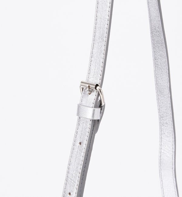  「ソフトレザーシンプルショルダーバッグ［silver］」|ショルダー・メッセンジャー|