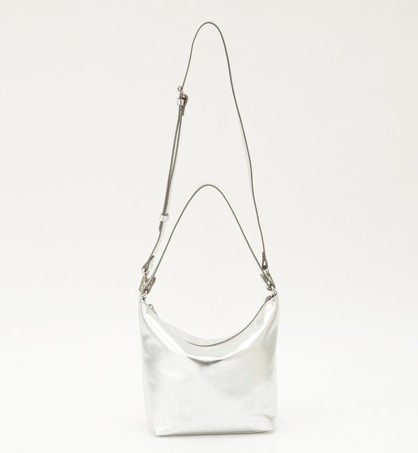  「ソフトレザーシンプルショルダーバッグ［silver］」|ショルダー・メッセンジャー|