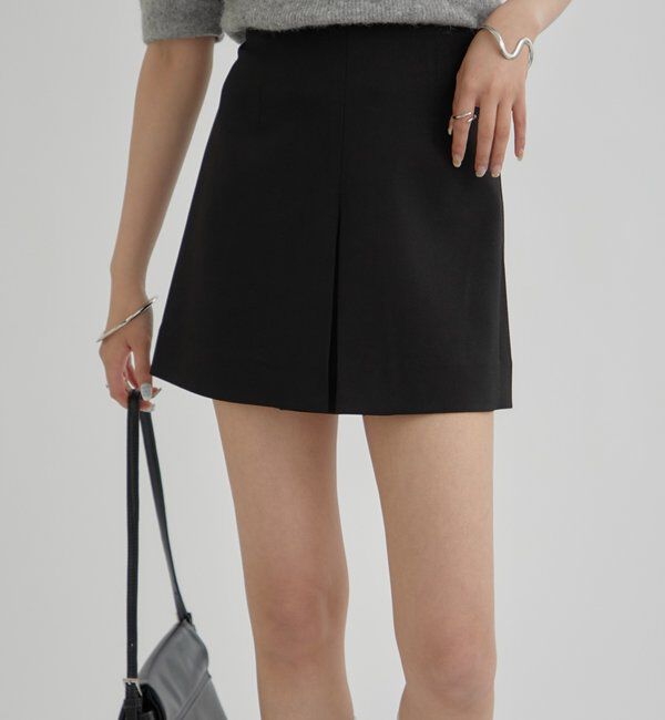  「スリットミニスカパン」|スカート|ブラック