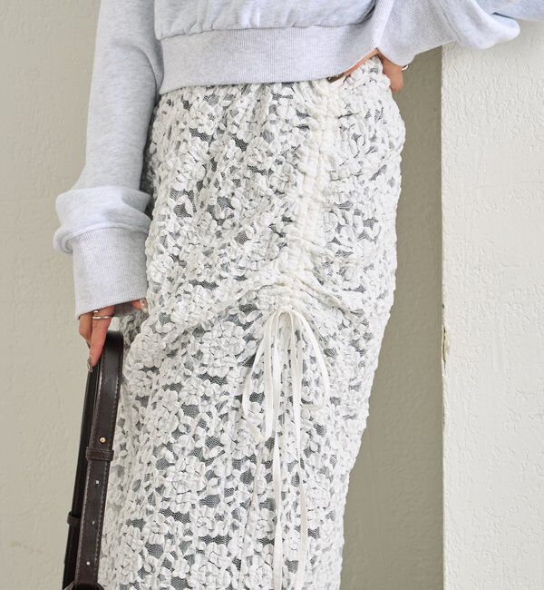  「レースミドル スカート」|スカート|