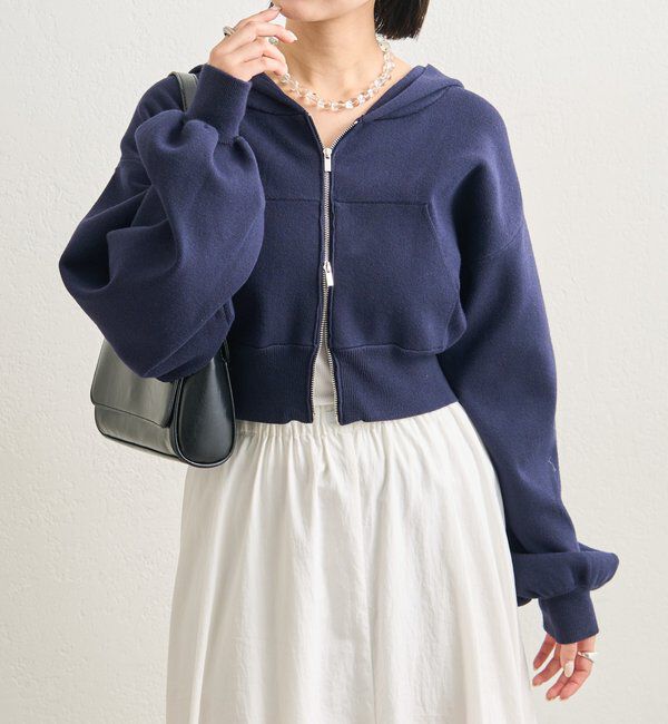  「フーディーニットショートパーカー」|パーカー|