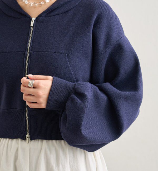  「フーディーニットショートパーカー」|パーカー|