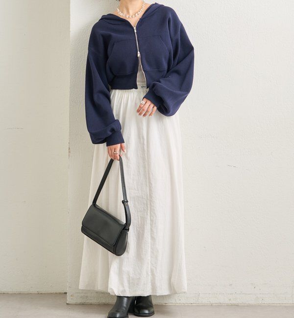  「フーディーニットショートパーカー」|パーカー|