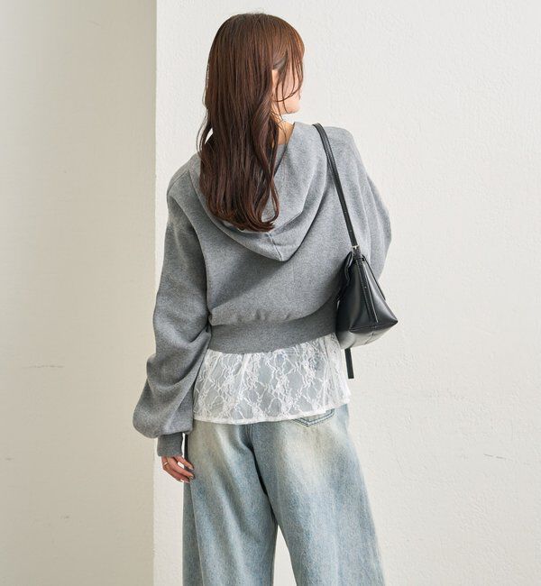  「フーディーニットショートパーカー」|パーカー|