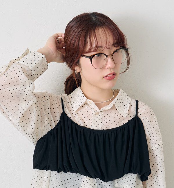  「マーブルハーフリムメガネ」|サングラス|