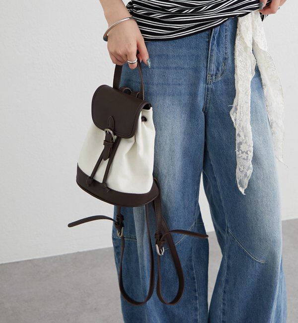  「ベルト付きコンビミニリュック」|トートバッグ|