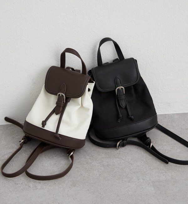  「ベルト付きコンビミニリュック」|トートバッグ|ブラック