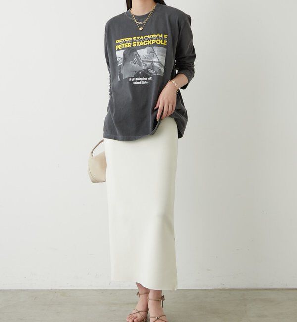  「【Lサイズも登場！】ポンチZIPタイトスカート」|スカート|