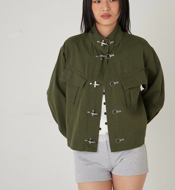  「ファイヤーマンミリタリーシャツジャケット」|ブルゾン・スタジャン|