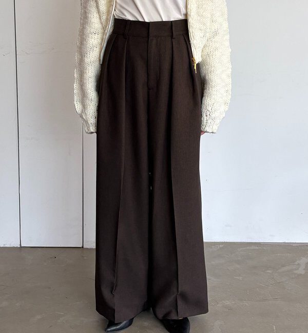  「【累計2万本突破！】【低身長・高身長サイズあり】2タックワイドパンツ」|チノ|