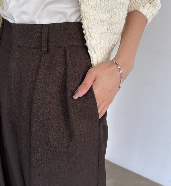  「【累計2万本突破！】【低身長・高身長サイズあり】2タックワイドパンツ」|チノ|