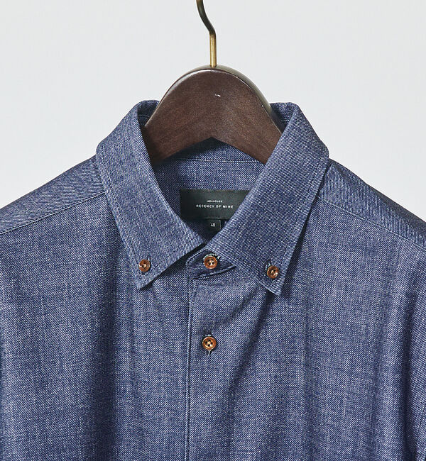 ABAHOUSE「【FLEX SHIRTS】デニム ウォッシュ プリント ジャージシャツ」|シャツ・ブラウス|