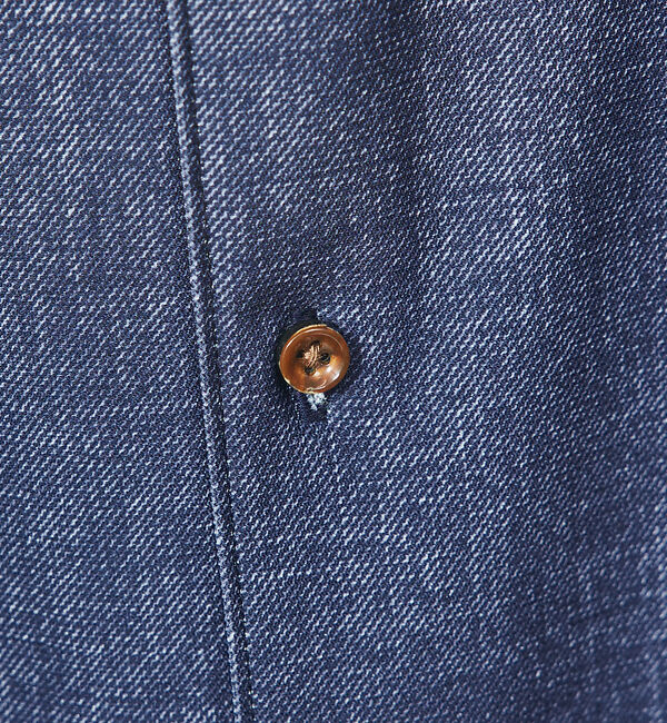 ABAHOUSE「【FLEX SHIRTS】デニム ウォッシュ プリント ジャージシャツ」|シャツ・ブラウス|